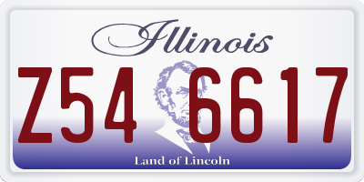 IL license plate Z546617