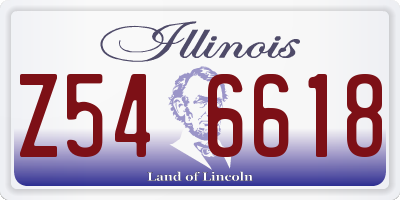 IL license plate Z546618