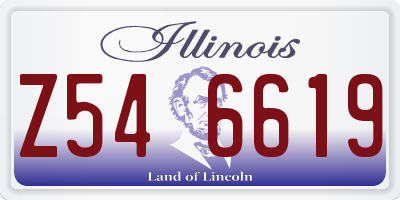 IL license plate Z546619
