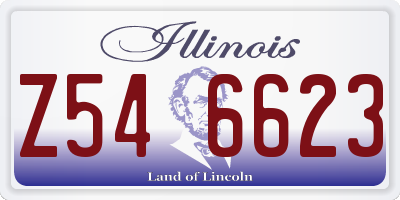 IL license plate Z546623