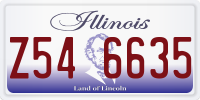 IL license plate Z546635