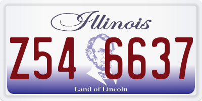 IL license plate Z546637