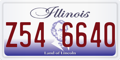 IL license plate Z546640