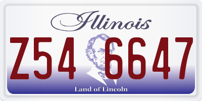 IL license plate Z546647