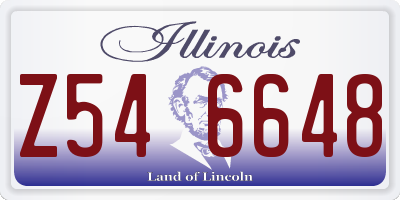 IL license plate Z546648