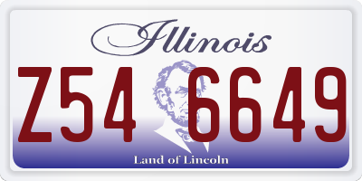 IL license plate Z546649
