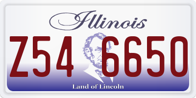 IL license plate Z546650