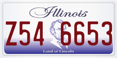 IL license plate Z546653
