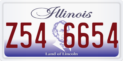 IL license plate Z546654
