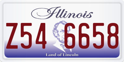 IL license plate Z546658