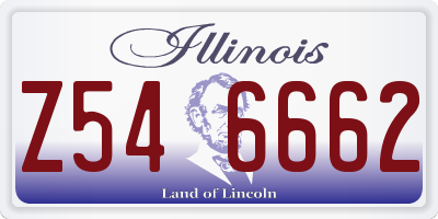IL license plate Z546662