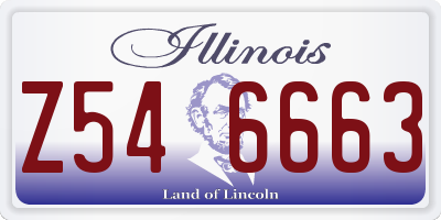 IL license plate Z546663