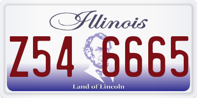 IL license plate Z546665