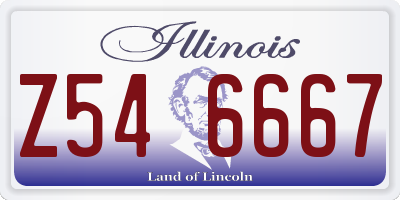 IL license plate Z546667
