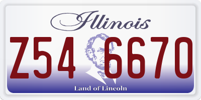 IL license plate Z546670