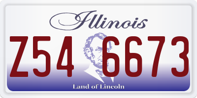 IL license plate Z546673