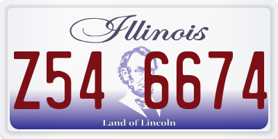 IL license plate Z546674