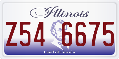 IL license plate Z546675