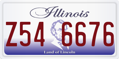 IL license plate Z546676