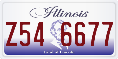 IL license plate Z546677