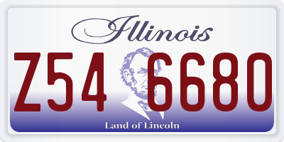 IL license plate Z546680