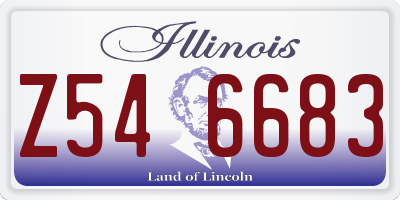IL license plate Z546683