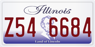 IL license plate Z546684