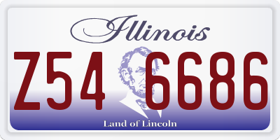 IL license plate Z546686