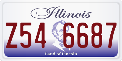 IL license plate Z546687
