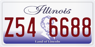 IL license plate Z546688