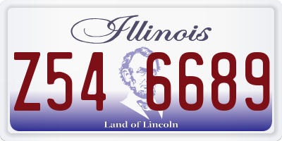 IL license plate Z546689