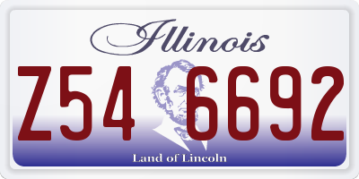 IL license plate Z546692