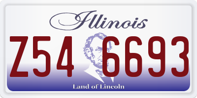 IL license plate Z546693