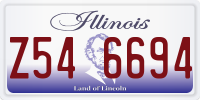 IL license plate Z546694