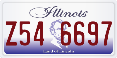 IL license plate Z546697