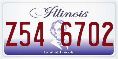 IL license plate Z546702