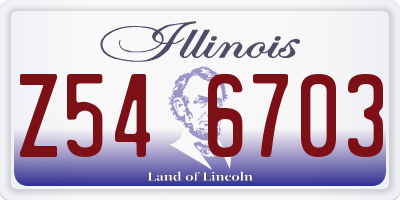 IL license plate Z546703