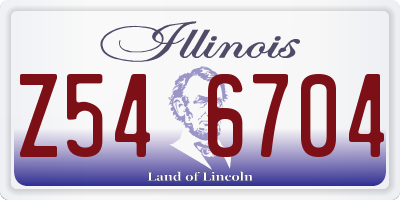 IL license plate Z546704