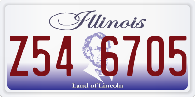 IL license plate Z546705