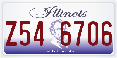 IL license plate Z546706
