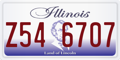 IL license plate Z546707
