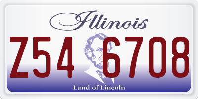IL license plate Z546708