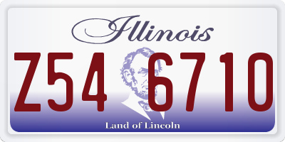 IL license plate Z546710