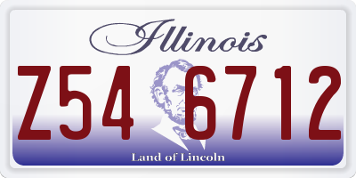 IL license plate Z546712