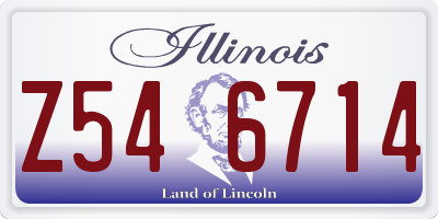 IL license plate Z546714