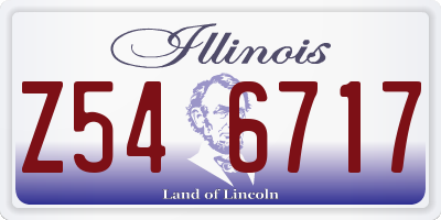 IL license plate Z546717