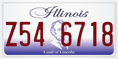 IL license plate Z546718