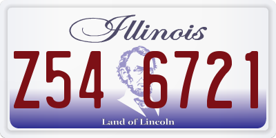 IL license plate Z546721