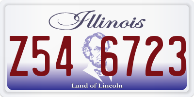 IL license plate Z546723