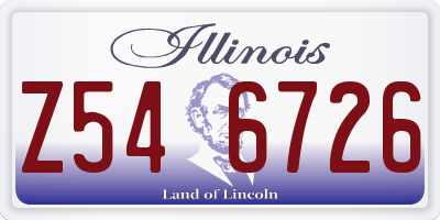 IL license plate Z546726